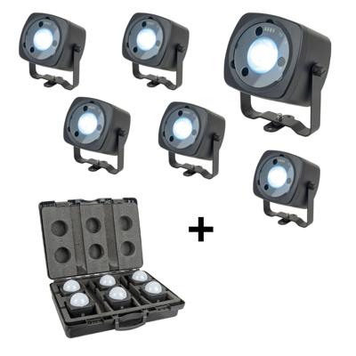 Showtec 6x Event Dot 15 + flightcase