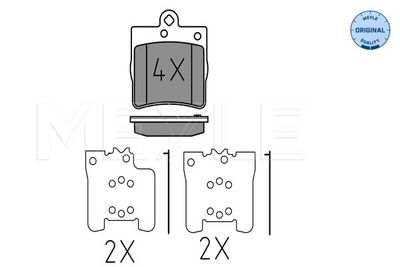 Remblokkenset, schijfrem MEYLE, Inbouwplaats: Achteras: , u.a. fÃ¼r Mercedes-Benz, Chrysler