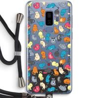 Kleurrijke katten: Samsung Galaxy S9 Plus Transparant Hoesje met koord