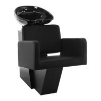 Kapperswastafel met fauteuil - 600 x 505 mm - Zwart