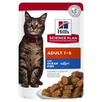 Hill's Adult zeevis nat kattenvoer zakjes 85 gr 3 dozen (36 x 85 g) - thumbnail