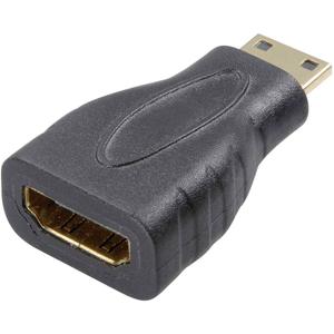 SpeaKa Professional SP-7869908 HDMI Adapter [1x HDMI-stekker C mini - 1x HDMI-bus] Zwart Vergulde steekcontacten