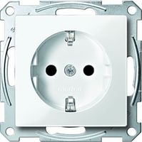 Merten stopcontact enkel polarwit mat 2300-0419 kinderveilig