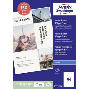 Avery-Zweckform Superior Inkjet Paper 2579-100 Inkjet printpapier DIN A4 150 g/m² 100 vellen Wit