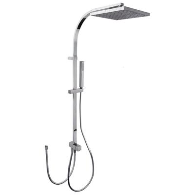 Tres Cuadro glijstang set met regendouche 95 cm vierkant chroom