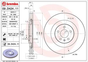 Remschijf BREMBO, Remschijftype: Binnen geventileerd, u.a. für Honda, Audi, VW