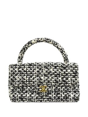 CHANEL Pre-Owned sac à main en tweed à rabat (1995) - Noir