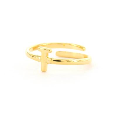 Imotionals Ring Letter T Goud