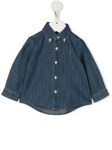 POLO RALPH LAUREN KIDS chemise en jean à logo Polo Pony brodé - Bleu