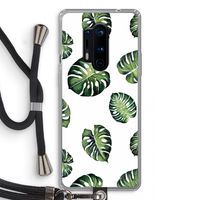 Tropische bladeren: OnePlus 8 Pro Transparant Hoesje met koord