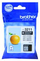 Brother LC3211BK inktcartridge 1 stuk(s) Origineel Normaal rendement Zwart