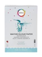 Aquarelblok qrea a3 20vel 200gr spiraal | 5 stuks