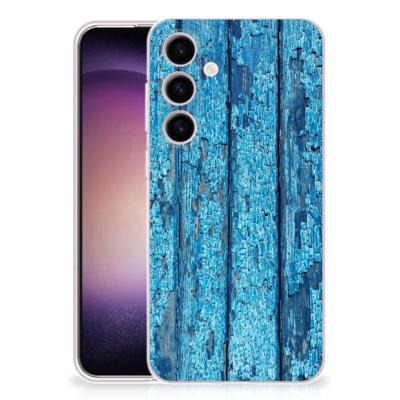 Samsung Galaxy S24 | Bumper Hoesje | Wood Blue