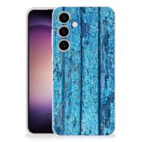 Samsung Galaxy S24 | Bumper Hoesje | Wood Blue