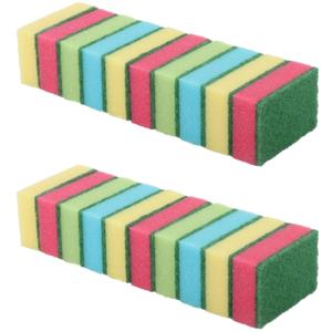 Gekleurde schuursponsjes - 20x - schoonmaak - afwas