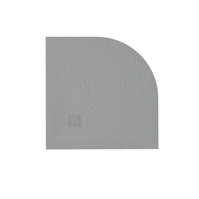 ZEZA Grade douchevloer - 100x100cm - antislip - antibacterieel - mineraalmarmer - kwartrond - mat cemento (grijs) 400000000000009446