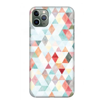 Gekleurde driehoekjes pastel: Volledig geprint iPhone 11 Pro Max Hoesje
