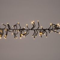 Clusterverlichting flash 384 LED / 2,4 meter warm wit en 32 LED knipperend met timer - Annas collection