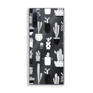 Cactusmotief: Samsung Galaxy Note 10 Plus Transparant Hoesje