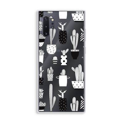 Cactusmotief: Samsung Galaxy Note 10 Plus Transparant Hoesje