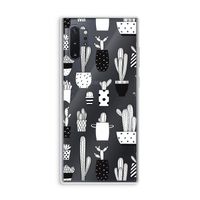 Cactusmotief: Samsung Galaxy Note 10 Plus Transparant Hoesje