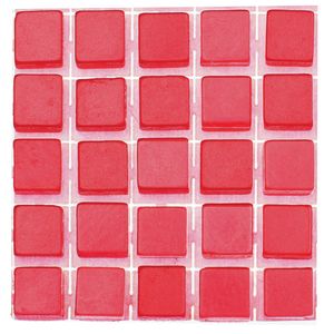 119x stuks mozaieken maken steentjes/tegels kleur rood 0.5 x 0.5 x 0.2 cm   -