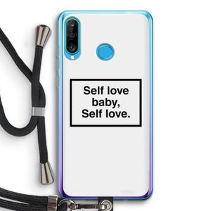 Self love: Huawei P30 Lite Transparant Hoesje met koord