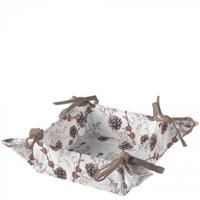 Ambiente broodmand pine cones wit