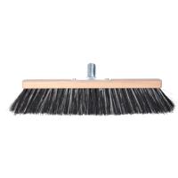 Bezemkop - Arenga/Elaston mix - zwart/wit - hard - hout - 40 cm - straatbezem/buitenbezem