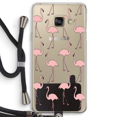 Anything Flamingoes: Samsung Galaxy A3 (2016) Transparant Hoesje met koord
