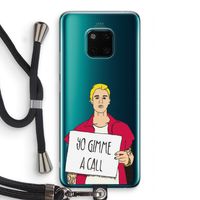 Gimme a call: Huawei Mate 20 Pro Transparant Hoesje met koord