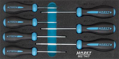 HAZET Schroevendraaierset HEXAnamic® 802TH/7 - Tamper resistant TORX®-profiel - 7-delig - T8 H - T30 H