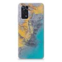 Xiaomi Poco M4 Pro 4G | TPU | Siliconen hoesje | Marble Blue Gold
