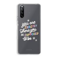 Right Place: Sony Xperia 10 III Transparant Hoesje