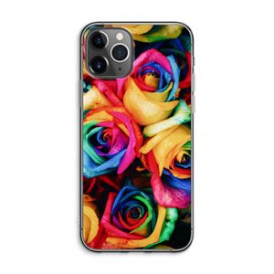 Neon bloemen: iPhone 11 Pro Max Transparant Hoesje