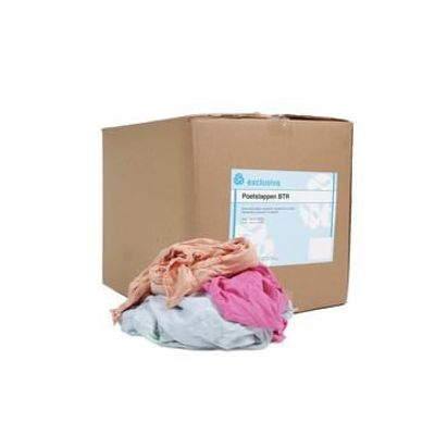 Doos a 10kg poetsdoeken bonte tricot