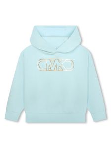 Michael Kors Kids hoodie métallisé à logo imprimé - Bleu