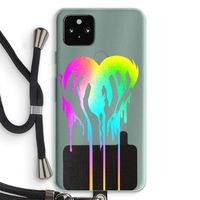 Hold My Heart: Pixel 5a 5G Transparant Hoesje met koord