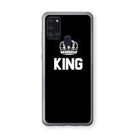 King zwart: Samsung Galaxy A21s Transparant Hoesje
