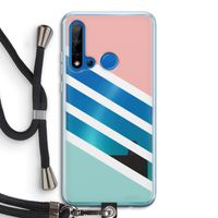 Strepen pastel: Huawei P20 Lite (2019) Transparant Hoesje met koord