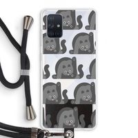 Cats: Samsung Galaxy A71 Transparant Hoesje met koord
