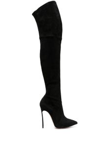 Casadei cuissardes Blade 115 mm en daim - Noir