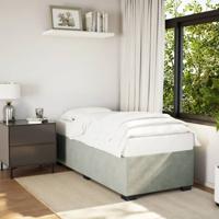 Bedframe zonder matras 90x190 cm fluweel lichtgrijs