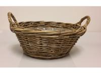 Bloempot Schaal Rotan Grijs D35H15 Van der Leeden - Van der leeden