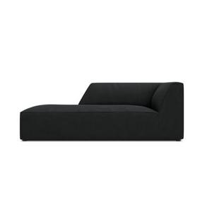 Windsor & Co Sao Chaise Longue Links - Ribstof - Zwart