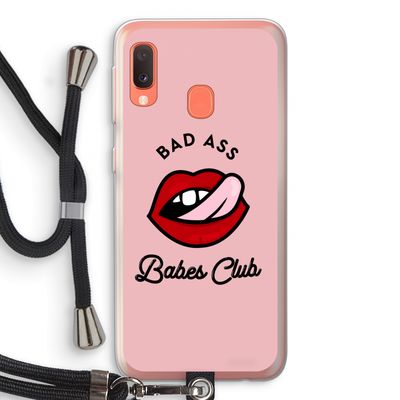 Badass Babes Club: Samsung Galaxy A20e Transparant Hoesje met koord