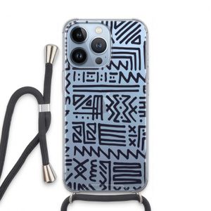 Marrakech print: iPhone 13 Pro Transparant Hoesje met koord