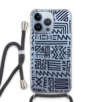 Marrakech print: iPhone 13 Pro Transparant Hoesje met koord