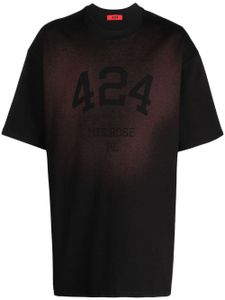 424 t-shirt en coton à logo imprimé - Noir