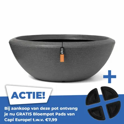 Schaal laag granite Arc d153h56 antraciet